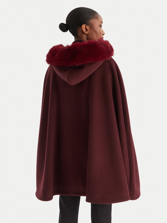 YES LONDON YES LONDON Cappotto di lana CD1223ECO Bordeaux Regular Fit