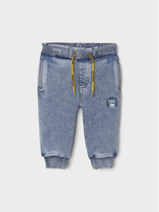 NAME IT Bavlnené nohavice 13216211 Modrá Baggy Fit