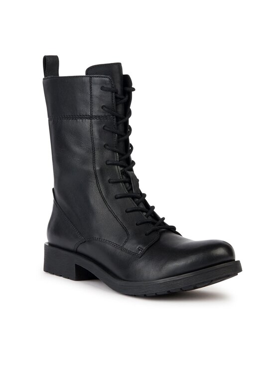 Geox Geox Šnurovacia obuv D Rawelle D366RF 000TU C9999 Čierna