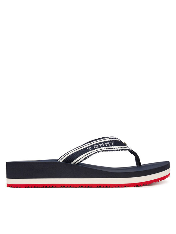 Tommy Hilfiger Tommy Hilfiger Čības uz pirksta Flag Print FW0FW09195 Tumši zils