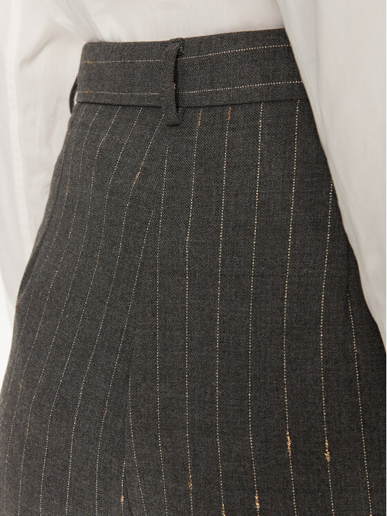 Simona Corsellini Simona Corsellini Spodnie materiałowe A24CPPA014 Szary Wide Leg