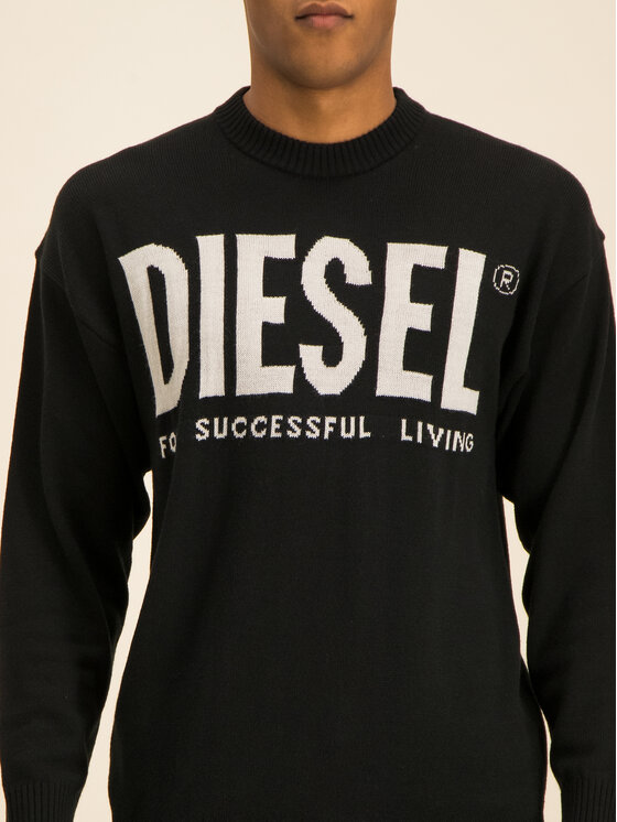 Diesel Diesel Megztinis K-Logos 00SACK 0KAQR Juoda Regular Fit