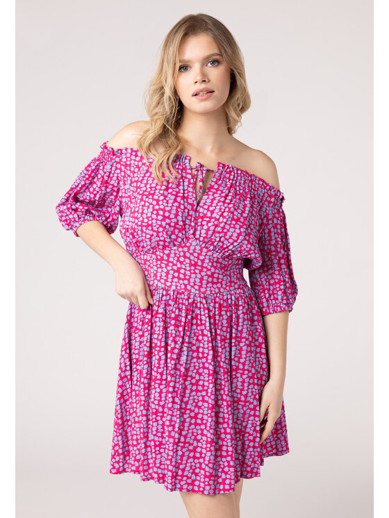 LAURELLA LAURELLA Letné šaty Laurella 4UL098514 Ružová Regular Fit