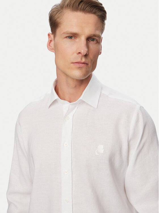 KARL LAGERFELD KARL LAGERFELD Marškiniai 605084 562791 Balta Regular Fit