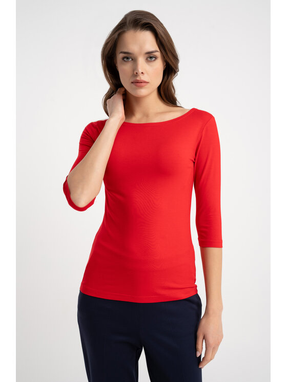 CLICK CLICK Μπλουζάκι 10-6956 Κόκκινο Fitted Fit