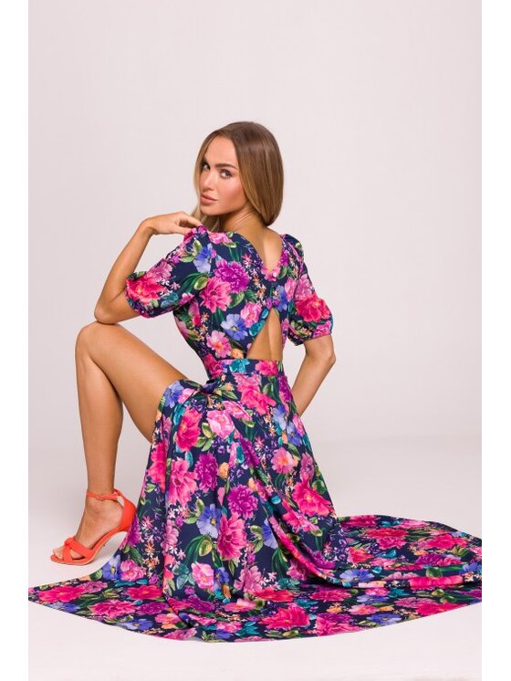 Made of Emotion Made of Emotion Sukienka letnia M858 Różowy Travel Fit