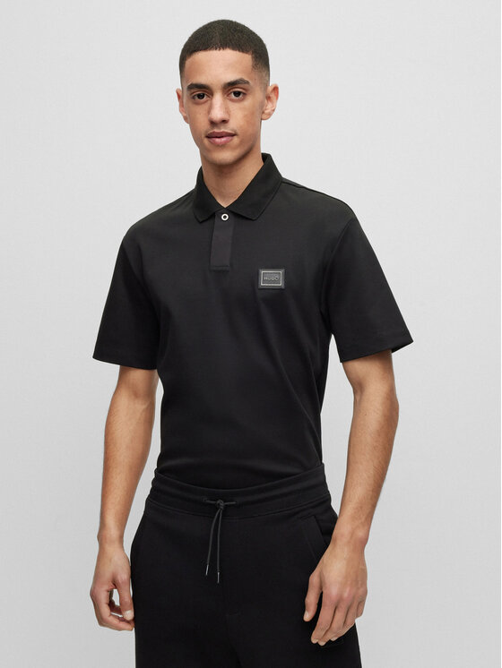 HUGO Hugo Polo marškinėliai Dagros 50493036 Juoda Regular Fit