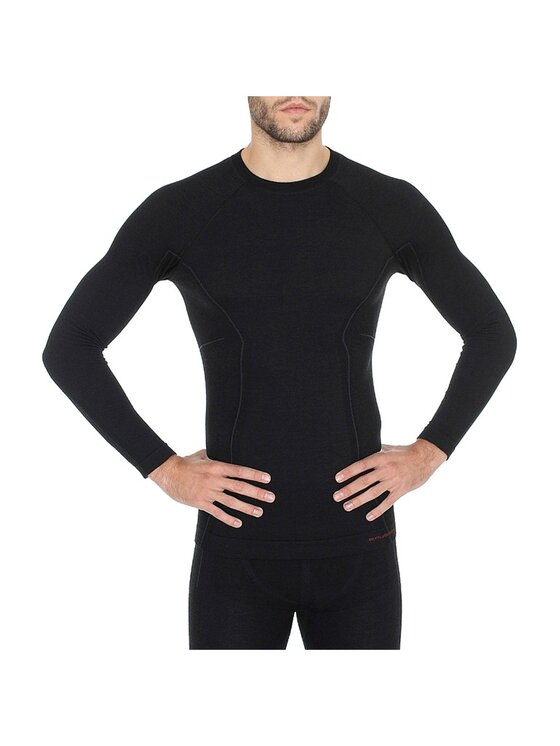 Brubeck Brubeck Bielizna termoaktywna górna Active Wool LS12820 Czarny