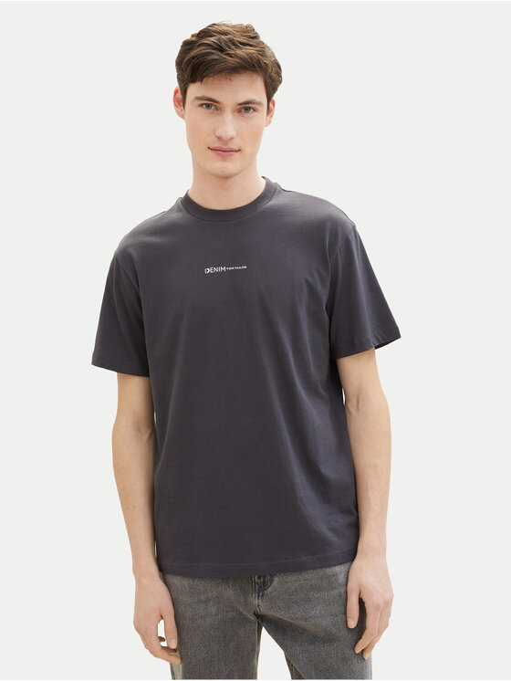 Tom Tailor Denim Tom Tailor Denim T-Shirt 1040880 Szary Relaxed Fit