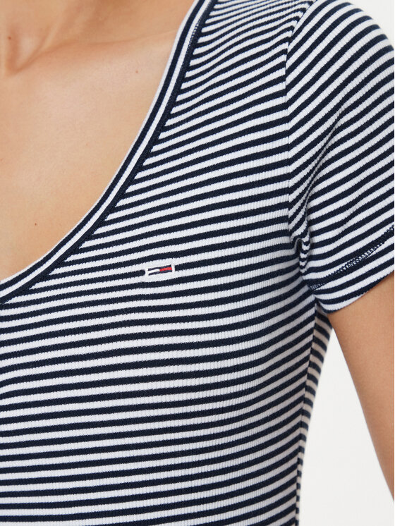 Tommy Jeans Tommy Jeans T-shirt Henley DW0DW18429 Tamnoplava Slim Fit