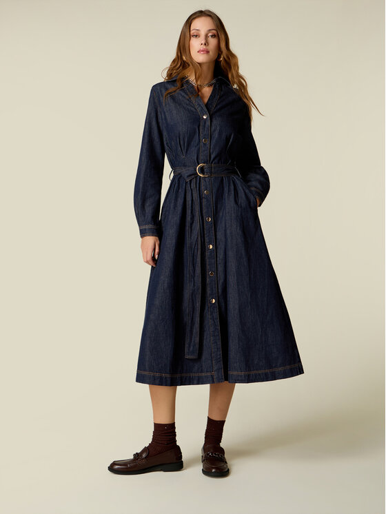 Oltre Oltre Abito da sera 7004R005175N034 Blu A-Line Fit