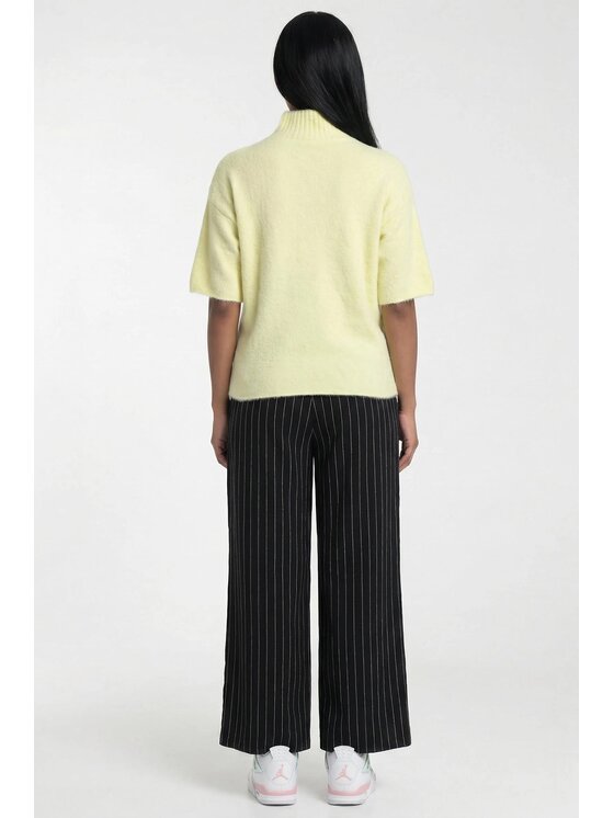 FIGL FIGL Palazzo nohavice M1323 Čierna Loose Fit
