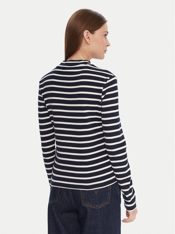 Tommy Hilfiger Tommy Hilfiger Blúzka WW0WW47307 Tmavomodrá Slim Fit