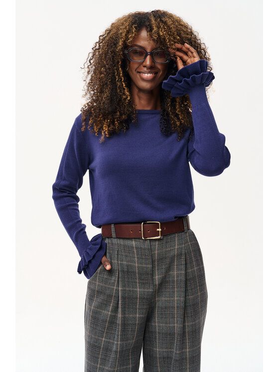 blue shadow blue shadow Sweter Daxy Granatowy Regular Fit