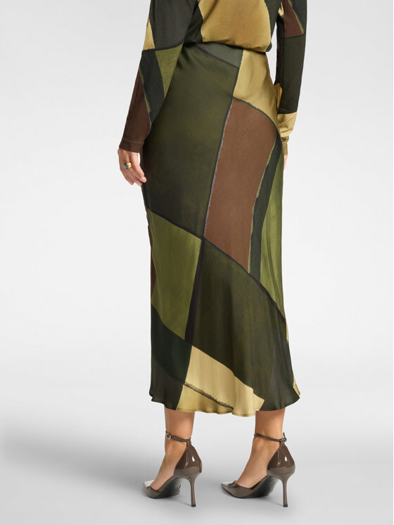 Elena Mirò Elena Mirò Gonna maxi 1010P000109N041 Verde Flared Fit