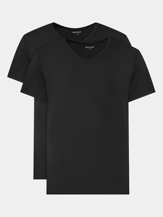 Mustang Mustang 2er-Set T-Shirts 1014664 Schwarz Regular Fit