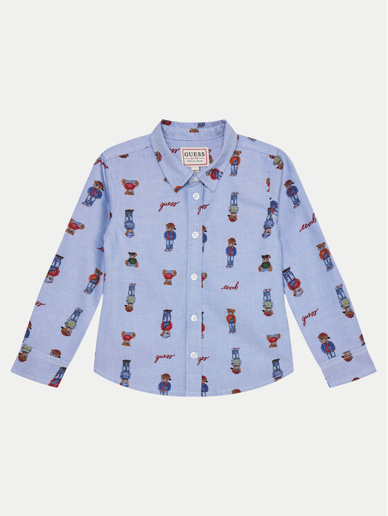 Guess Košeľa N5RH00 W9CL0 Modrá Regular Fit