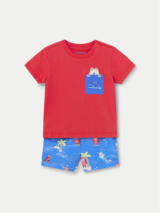 Mayoral Set de tricou și costum de baie 1650 Colorat Regular Fit