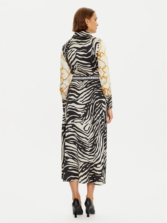 LOLA CASADEMUNT LOLA CASADEMUNT Sukienka koszulowa LF2416007 Czarny Regular Fit
