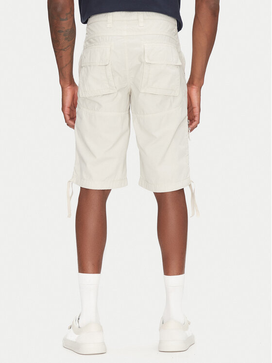 Aeronautica Militare Aeronautica Militare Pantaloncini di tessuto 251BE041CT1122 Écru Regular Fit