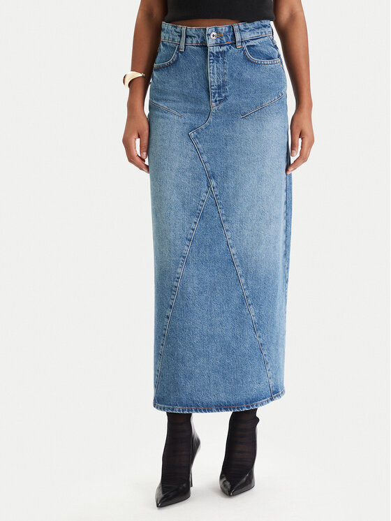 Patrizia Pepe Patrizia Pepe Gonna di jeans 8G0521/D1WZB-CB02 Blu Regular Fit