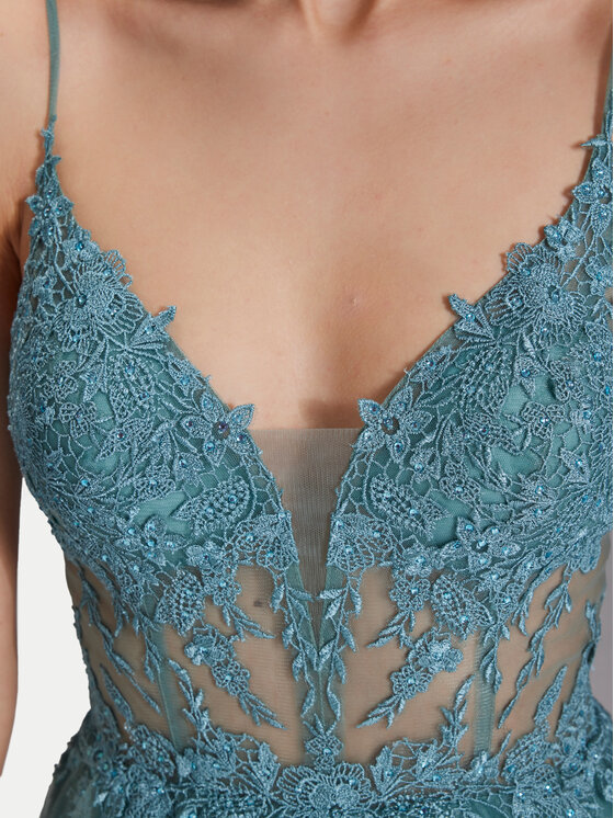 Hey Kyla Hey Kyla Rochie de seară 5AI059HK Turcoaz Regular Fit