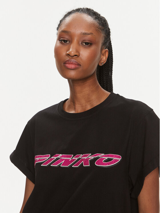 PINKO Pinko Tričko 103138 A1P7 Čierna Relaxed Fit