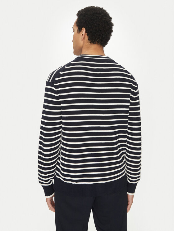 Tommy Hilfiger Tommy Hilfiger Džemper Breton MW0MW38944 Tamnoplava Regular Fit