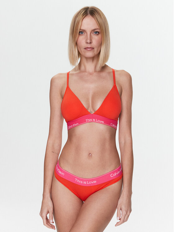 Calvin Klein Underwear Soutien gorge bralette Light Lined 000QF7282E Rouge Modivo