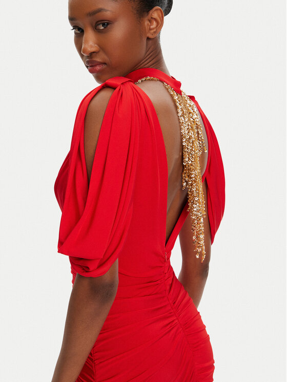 Babylon Babylon Abendkleid S00876 Rot Slim Fit