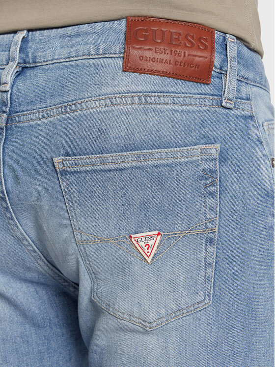 Guess Guess Jeansy Chris M2YA27 D4Q43 Modrá Super Skinny Fit