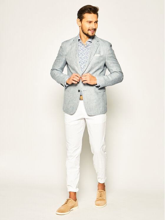 Strellson Strellson Sako Alzer 30021968 Modrá Slim Fit