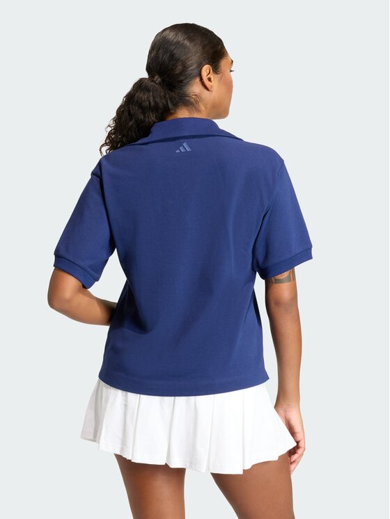 adidas adidas Polo 158660 Błękitny Regular Fit