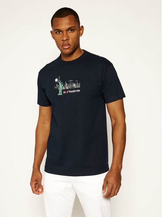 HUF T shirt Gift Shop TS00999 Bleu marine Regular Fit Modivo