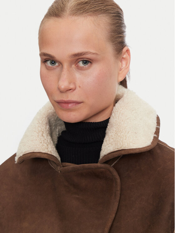 Aeronautica Militare Aeronautica Militare Cappotto in shearling 242PN2010D1893 Marrone Regular Fit