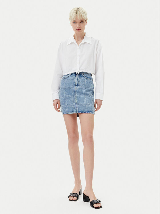 Karl Lagerfeld Jeans Karl Lagerfeld Jeans Džínsová sukňa A2W12013 Modrá Regular Fit