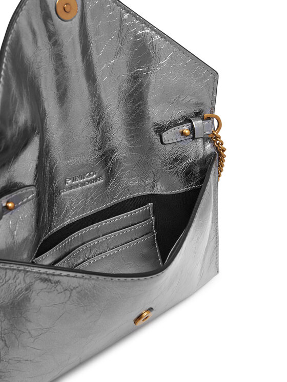 PINKO PINKO Handtasche Flat Purse Mini AI 25-26 PCPL 105347 A2OT Silberfarben