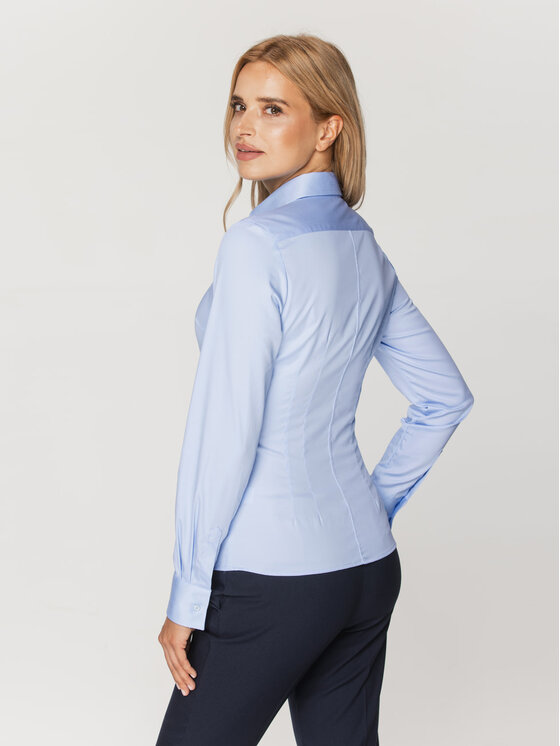 Willsoor Willsoor Koszula 60133 Niebieski Slim Fit