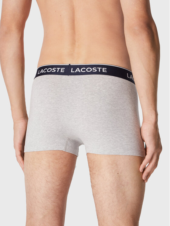 Lacoste Lacoste Bokserki Lacoste 3-Pack Boxer Briefs Szary