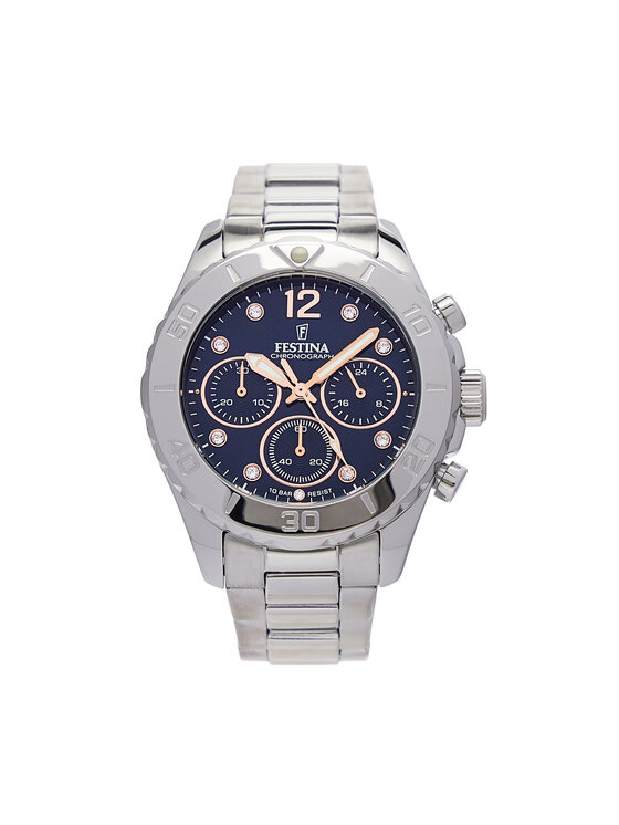 Festina Festina Часовник Boyfriend Chronograph F20603/3 Сребрист