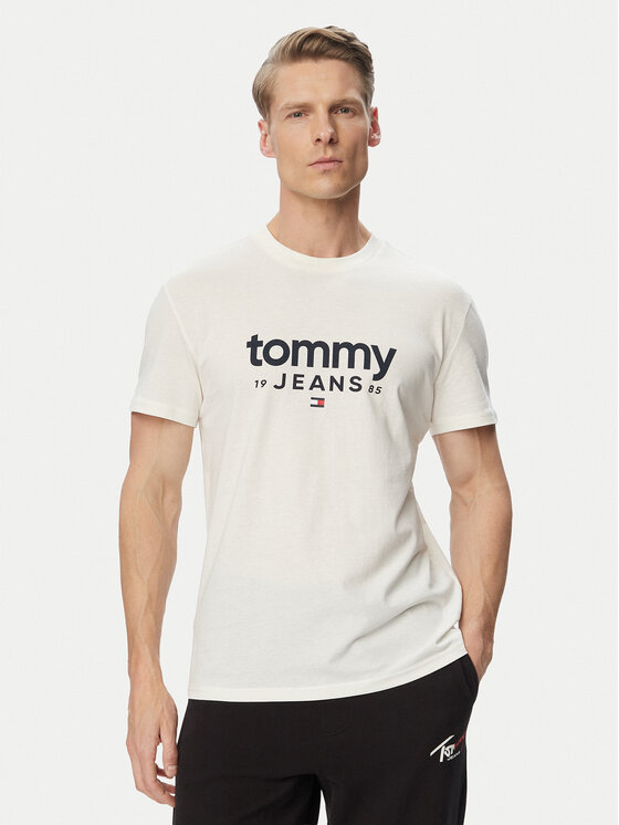 Tommy Jeans Tommy Jeans T-shirt Graphic DM0DM23376 Bijela Slim Fit
