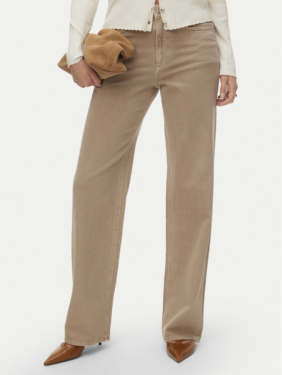 Vero Moda Vero Moda Blugi Tessa 10288257 Bej Wide Leg