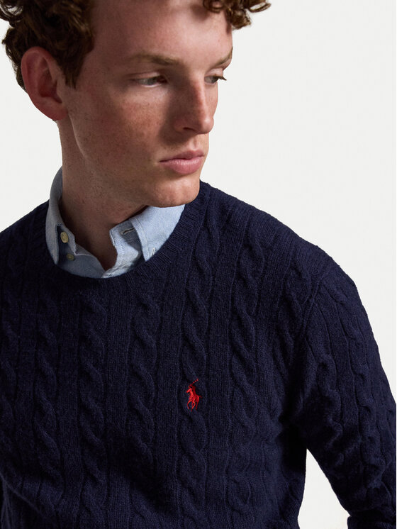 Polo Ralph Lauren Polo Ralph Lauren Sveter 710876762002 Tmavomodrá Regular Fit