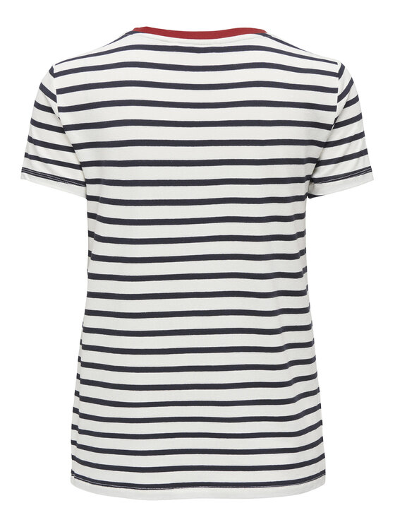 ONLY ONLY T-Shirt Heart 15318959 Λευκό Regular Fit