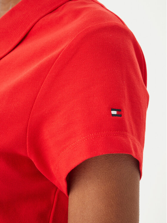 Tommy Hilfiger Tommy Hilfiger Polo 1985 Logo WW0WW49259 Czerwony Slim Fit