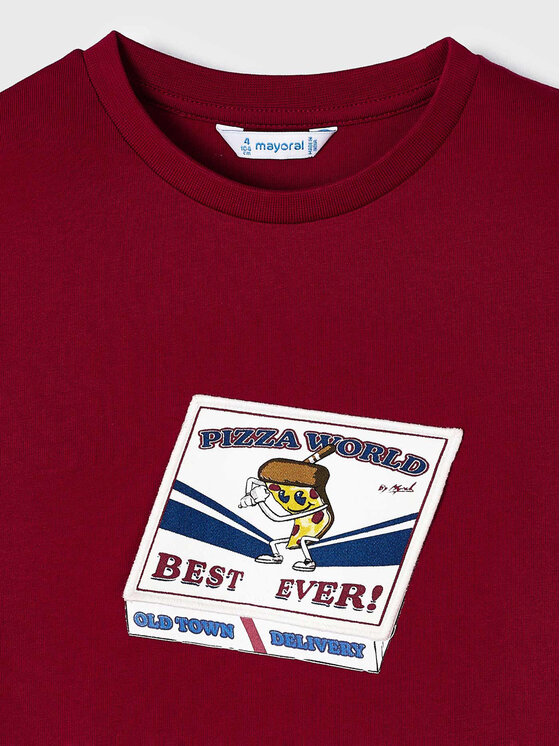 Mayoral Mayoral Bluzka 4.025 Czerwony Regular Fit