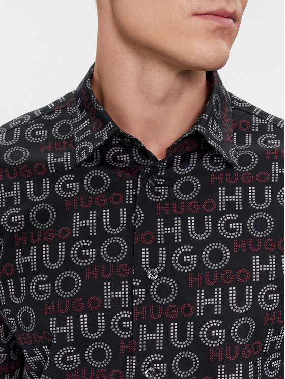 HUGO Hugo Košeľa Emero 50508663 Čierna Relaxed Fit