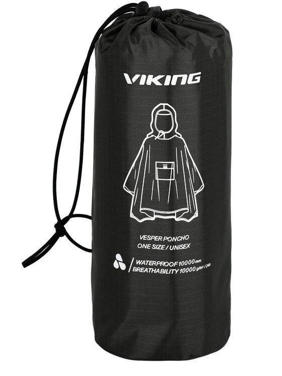 Viking Viking Ponczo Vesper Czarny Regular Fit