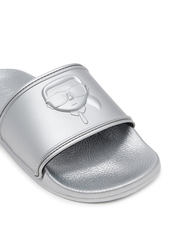 KARL LAGERFELD KARL LAGERFELD Šľapky Kondo 2.0 KL80919M Strieborná