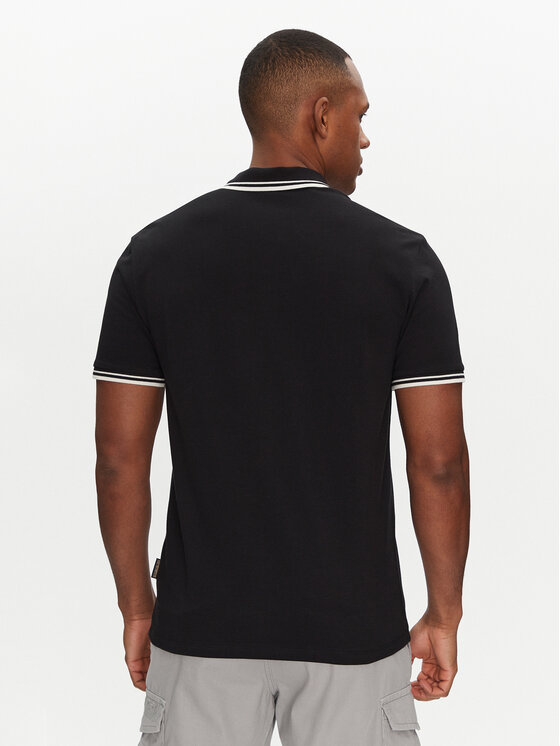 Napapijri Napapijri Tricou polo E-Macas NP0A4ID59411 Negru Regular Fit